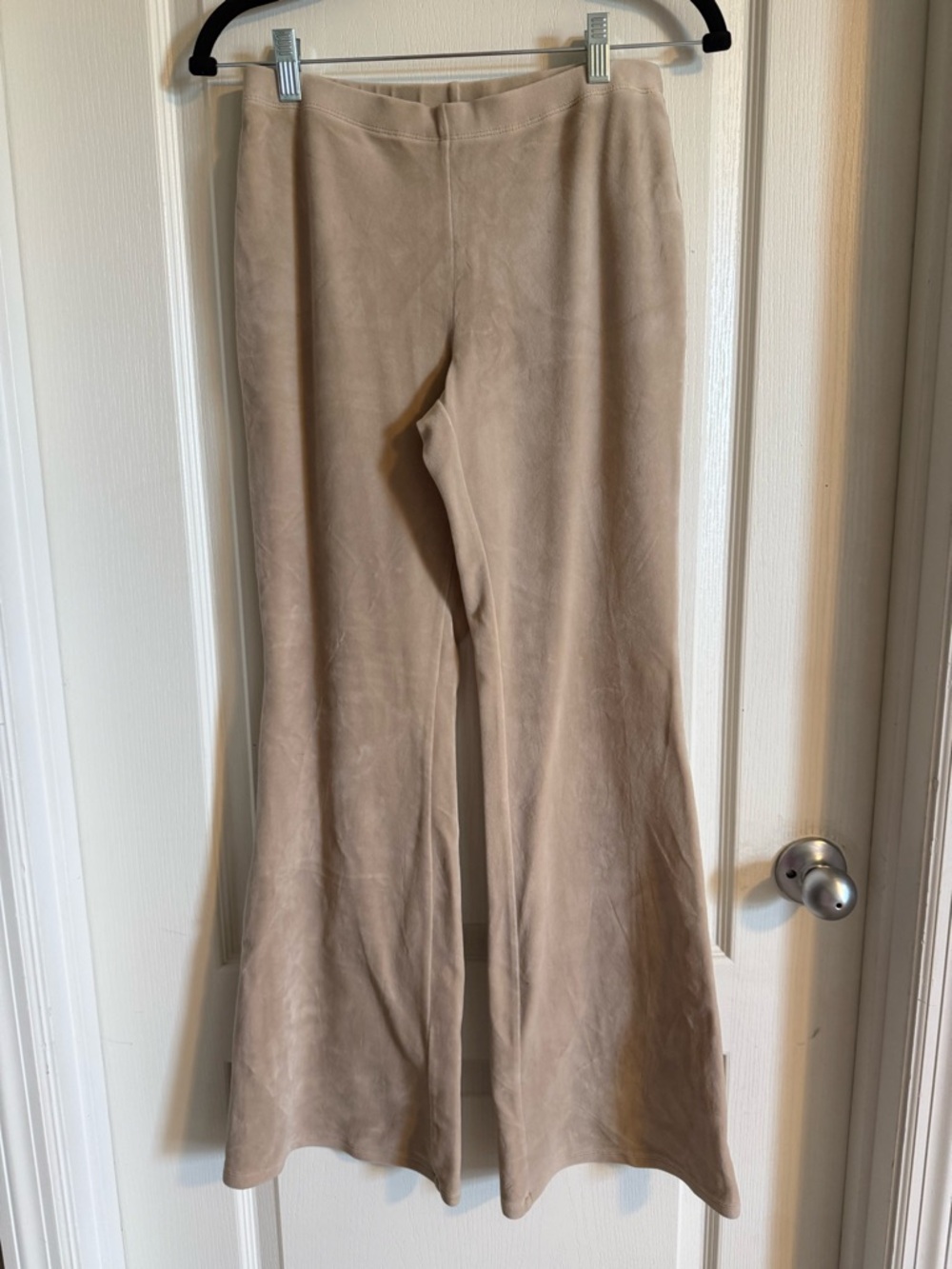 Forever 21 Beige Suede-Look Flare Pants